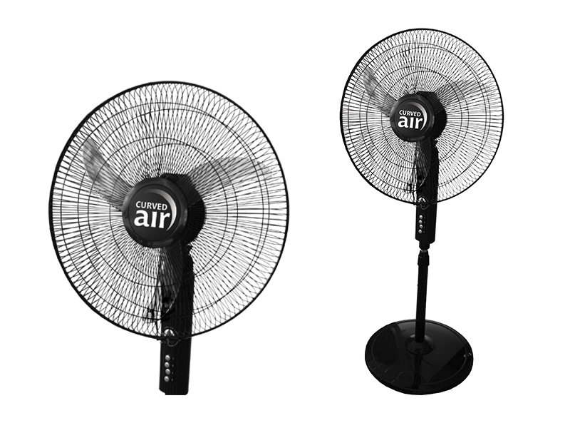 18" Black Pedestal Fan