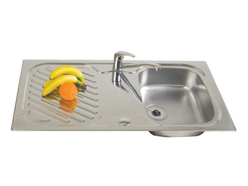 Stainless Steel Reversable Inset Sink - Single Bowl, Single Drainer (SBSD)