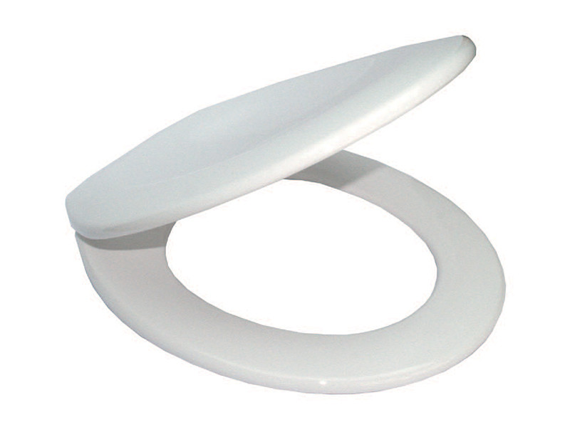 'Soft Close' White Toilet Seat