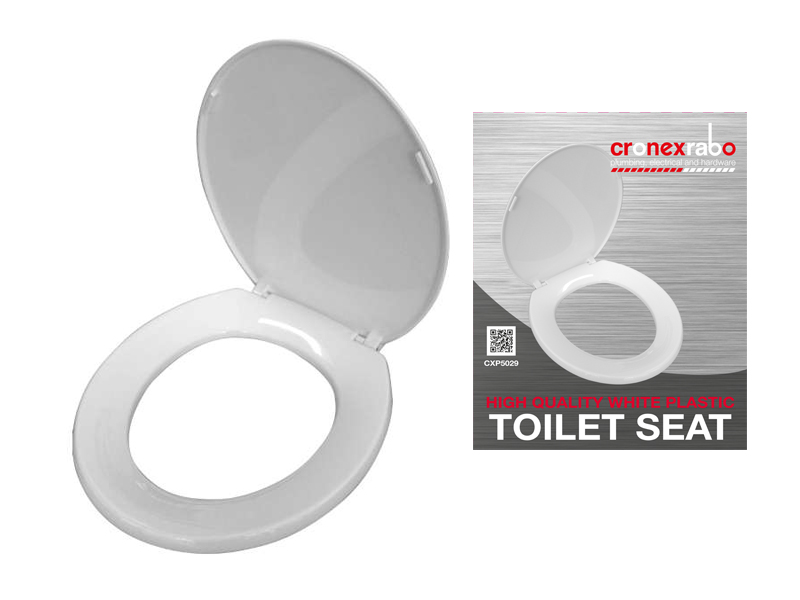 Heavy Duty White Toilet Seat