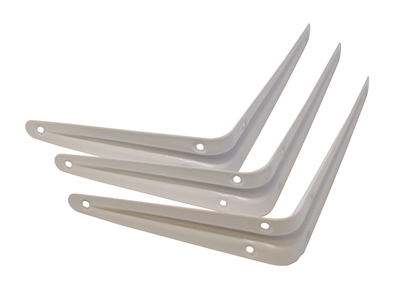 White Enamelled Shelf Brackets