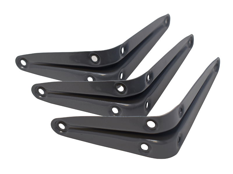 Grey Enamelled Shelf Brackets