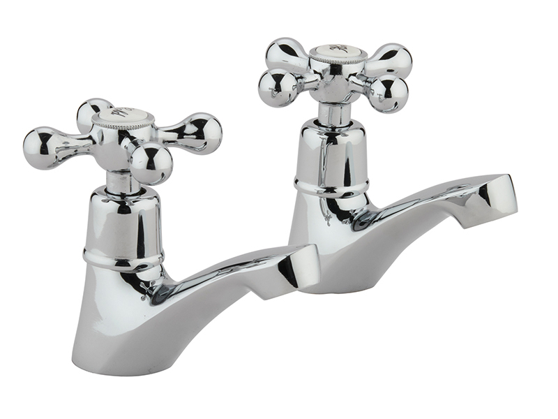 1/4 Turn Chrome Basin Pillar Taps