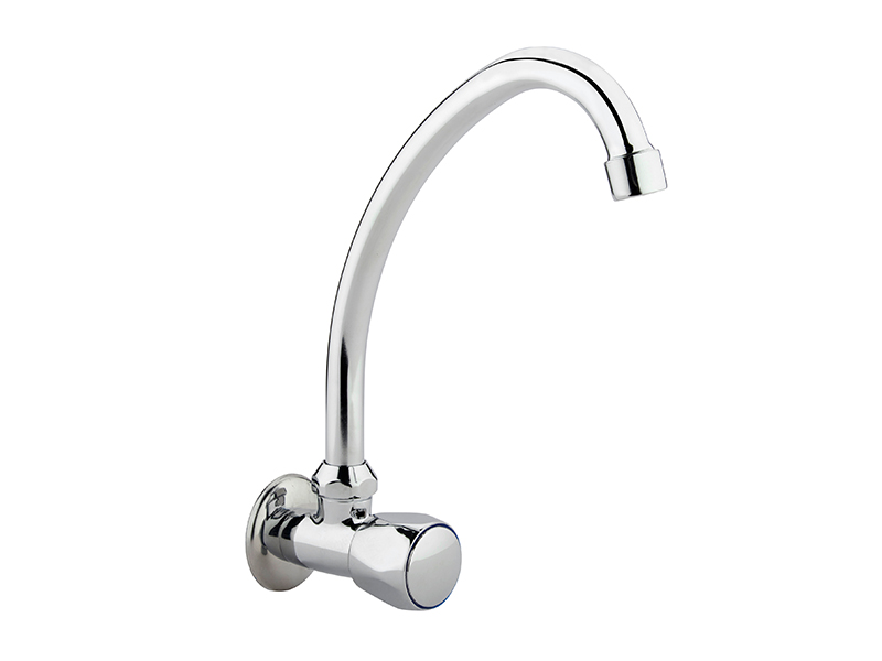 Wall Mounted Gooseneck Tap - Heavy Duty